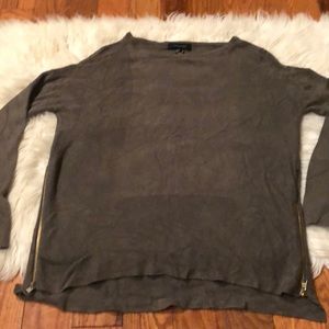 Side zip sweater small